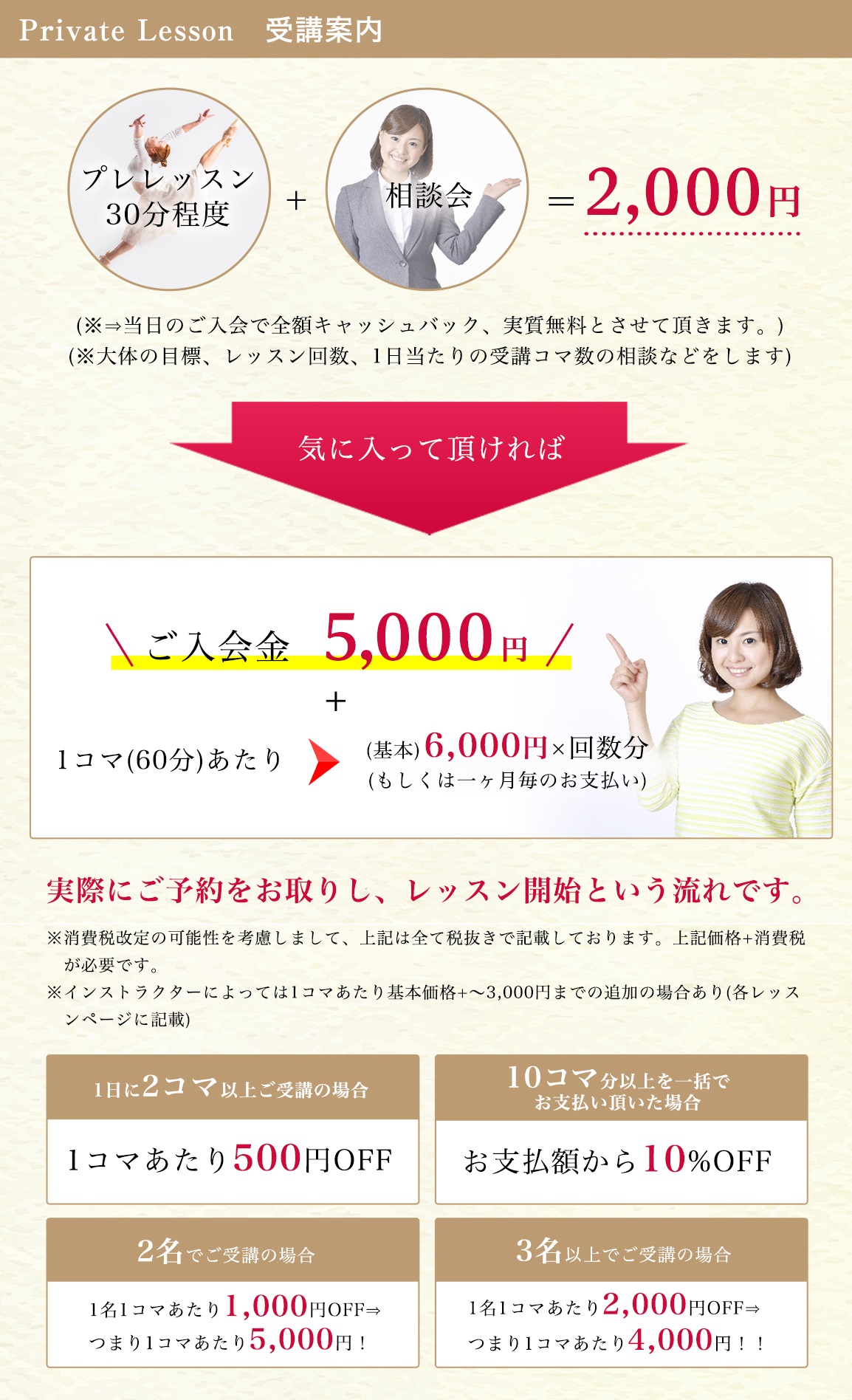 プライベートレッスン受講案内